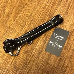 Martha Stewart Black and Silver Nylon Dog Leash